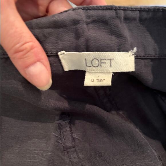 Women's Ann Taylor Loft Blue Linen Blend Shorts, Size 12, EUC - Picture 4 of 4